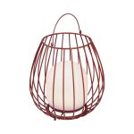 Nordlux Tischlampe Jim To-Go Portable Akku Rot 3W 300lm - 827 Extra Warmweiß | 3-Stufen Dimmbar 