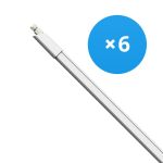 Mehrfachpackung 6x LED Feuchtraumleuchte 17W 1870lm - 840 Kaltweiß | 120cm