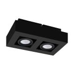 Eglo Decke Spot Mendoza Stahl Schwarz 9.4W 690lm - 830 Warmweiß | Dimmbar - Geeignet für GU10