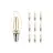 Mehrfachpackung 10x Noxion Lucent LED E14 Kerze Fadenlampe Klar 2.5W 250lm - 827 Extra Warmweiß | Ersatz für 25W