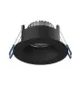 Noxion LED-Spot Ares Tief ring Schwarz 6W 540lm 927-940 3CCT - mit Innenring Schwarz | Ausschnitt 68mm