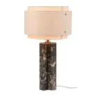 DFTP by Nordlux Tischlampe Takai Marmor und Textil Beige | Geeignet für 1x E27