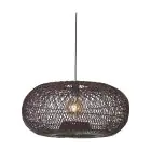 Good&Mojo Pendelleuchte Arizona Rattan Burgundy L | Geeignet für 1x E27 