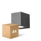 Mehrfachpackung 4x D'Lite Wandleuchte Vrebos Aluminium Schwarz | Geeignet Für 1x GU10